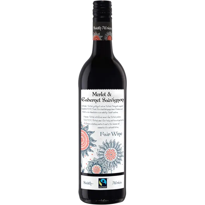 South Africa Charonnay&Cabernet Sauvignon vein 13%vol 750ml Fairtrade