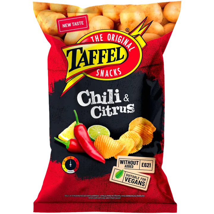 TAFFEL Tšilli- ja tsitrusemaitselised kartulikrõpsud 180g