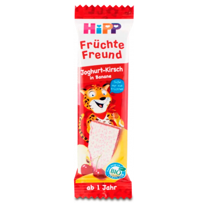 Hipp puuviljasõber jogurti-kirsi-banaanibatoon 23g, öko, alates 1- eluaastast