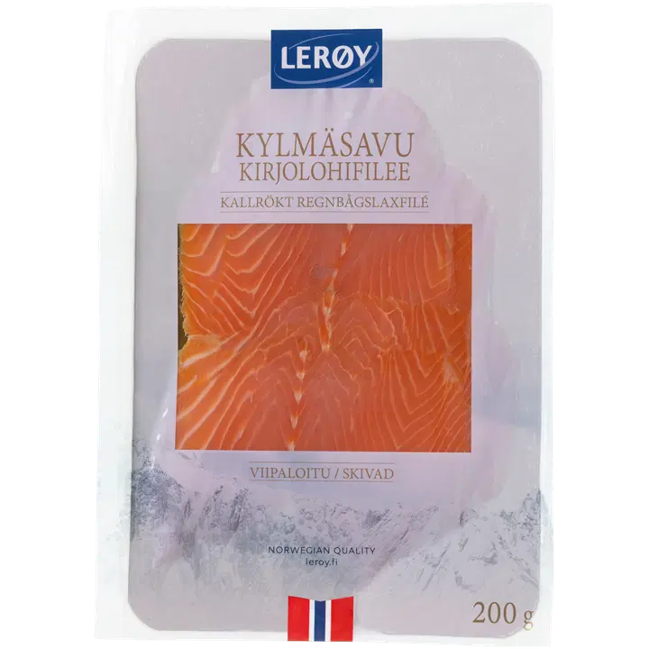 Lerøy pakaste kylmäsavukirjolohifilee viipaloitu 200g
