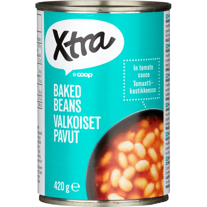 Xtra valkoisia papuja tomaattikastikkeessa 420 g