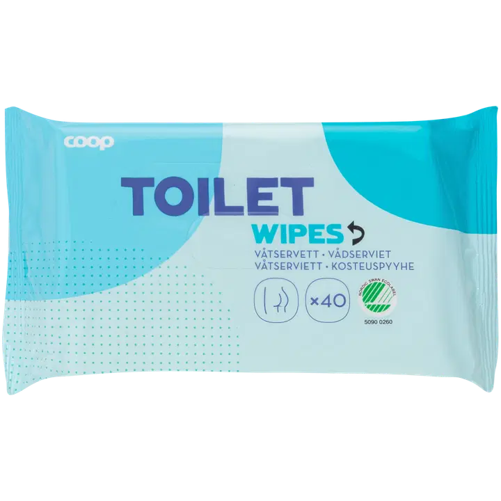 Coop Toilet kosteuspyyhe 40 kpl