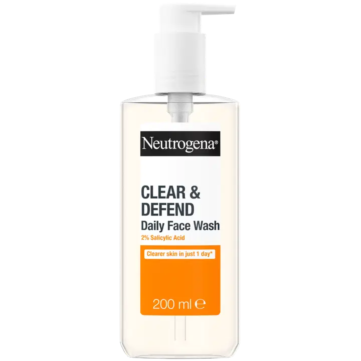 Neutrogena® Clear & Defend 2% Salicylic Acid Face Wash, 200 ml