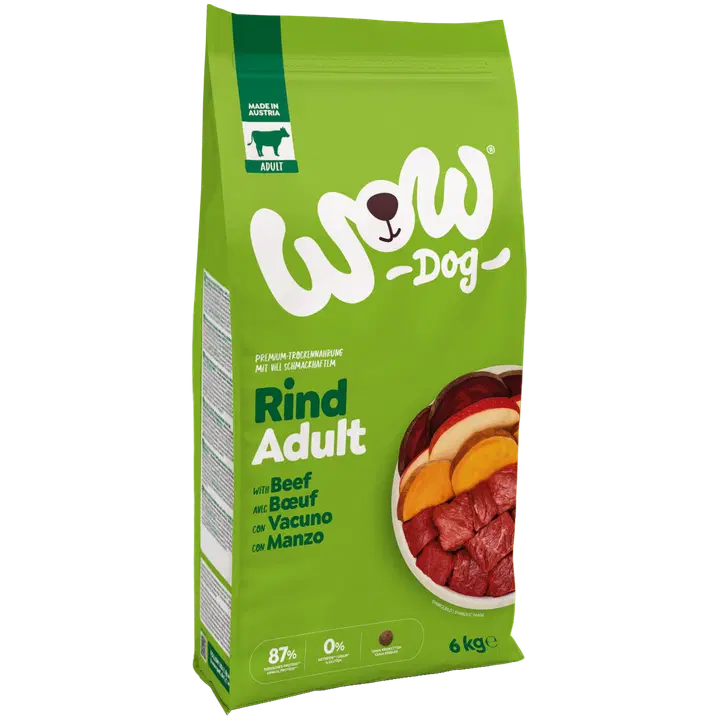 WOW DOG DRY ADULT Nöt 6 kg