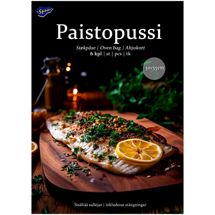 Spen paistopussi kalalle 6kpl 30x55cm
