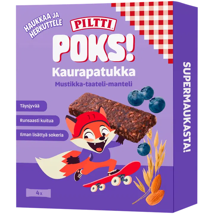 PILTTI POKS! 23g Kaurapatukka Mustikka-taateli-manteli