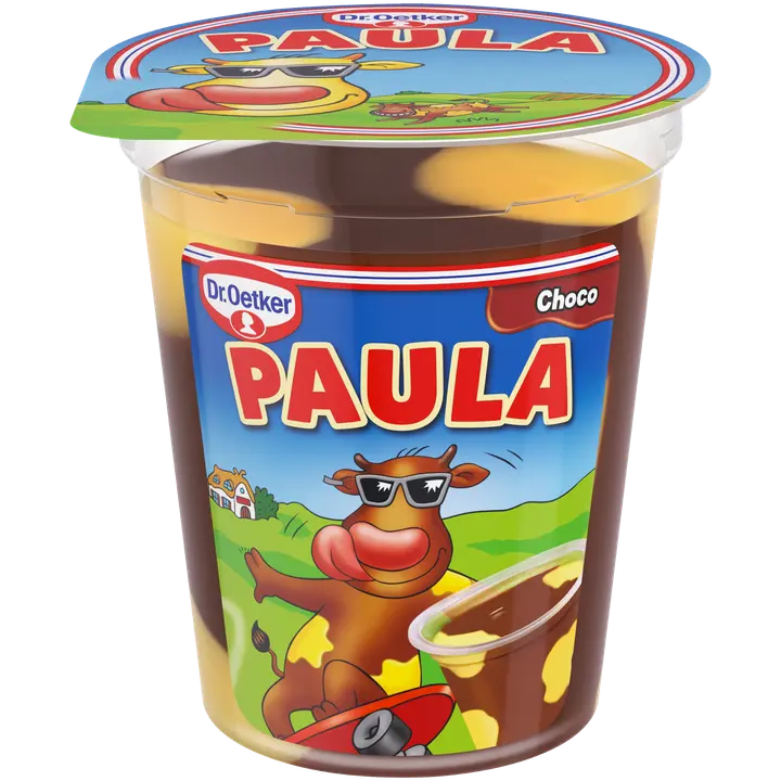 Dr. Oetker PAULA Suklaanmakuinen vanukas ja vaniljanmakuiset täplät 125 g