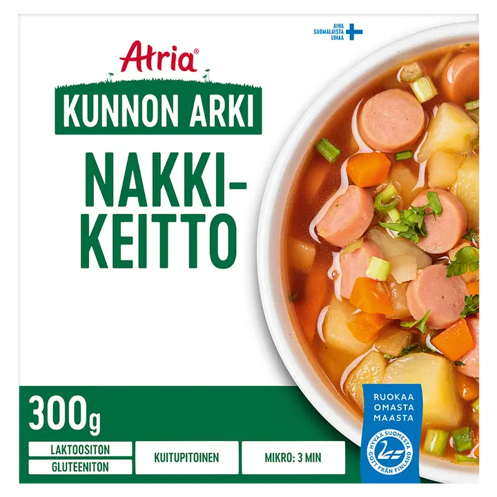 Atria Kunnon Arki Nakkikeitto 300g