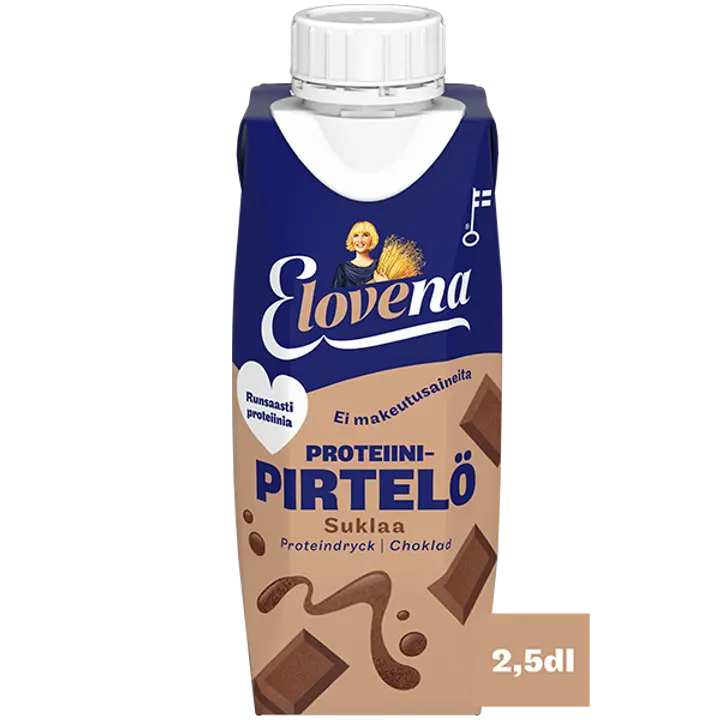 Elovena 2,5dl suklaa proteiinipirtelö