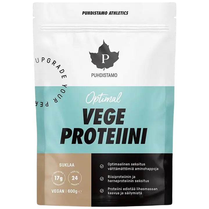 Puhdistamo Athletics Optimal Vege proteiinijauhe Suklaa 600 g