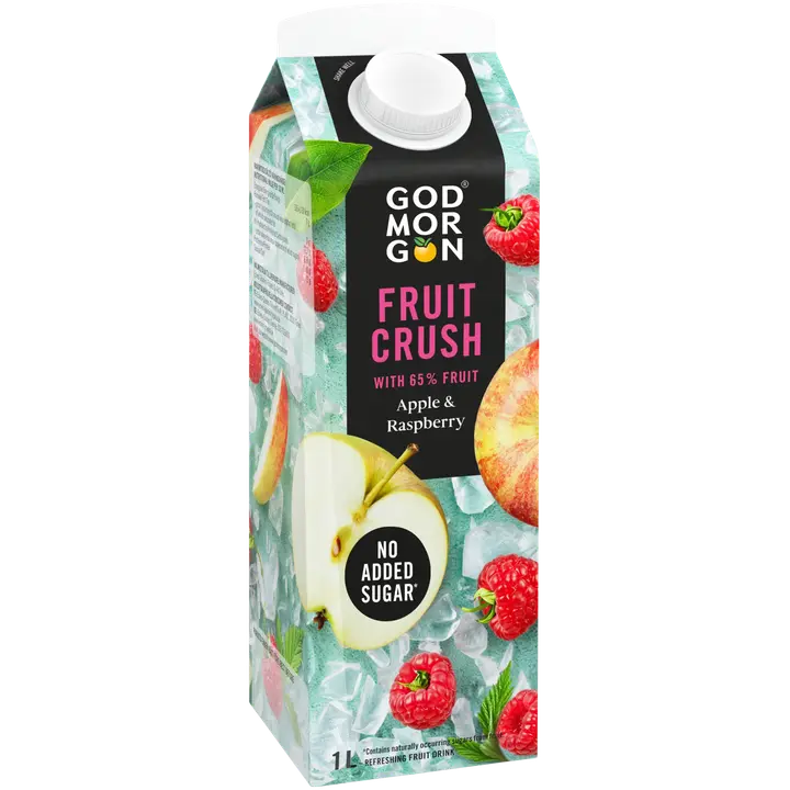 God Morgon Fruit Crush Omena & vadelma mehujuoma 1 L