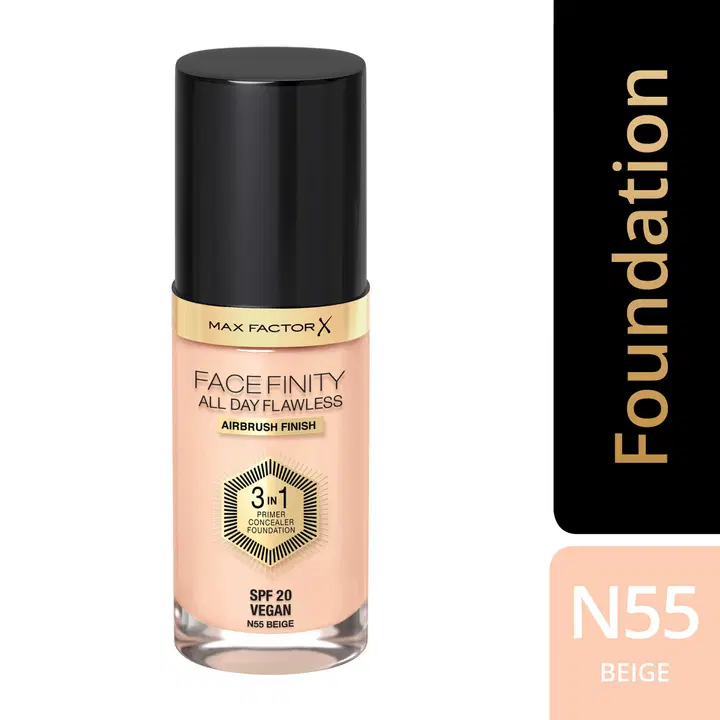 Max Factor Facefinity All Day Flawless 3in1 Foundation 55 Beige 30ml