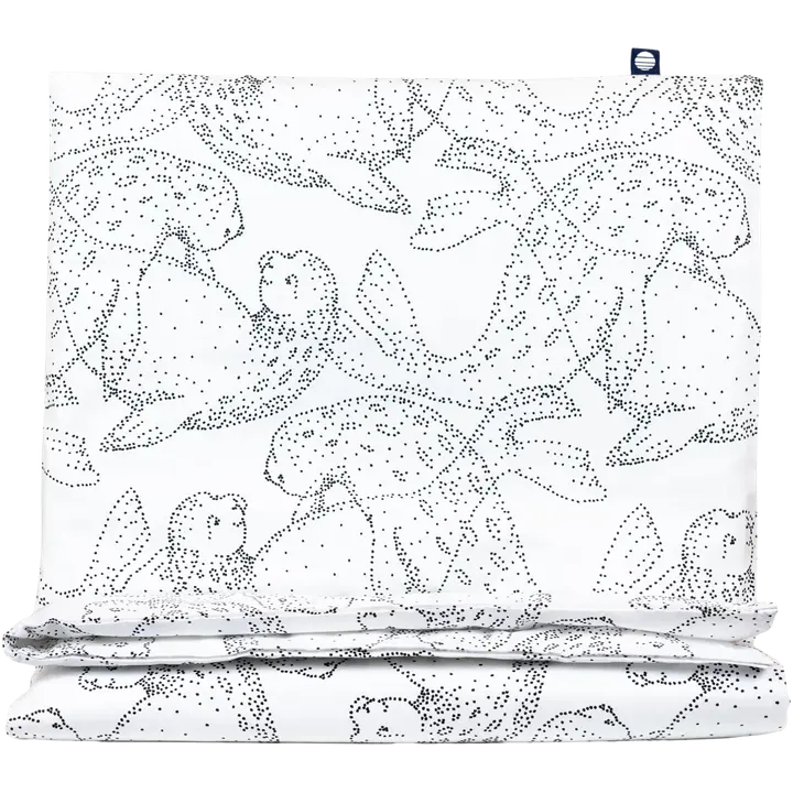 Familon Norppa vauvan pussilakanasetti 85x125cm mustavalkoinen