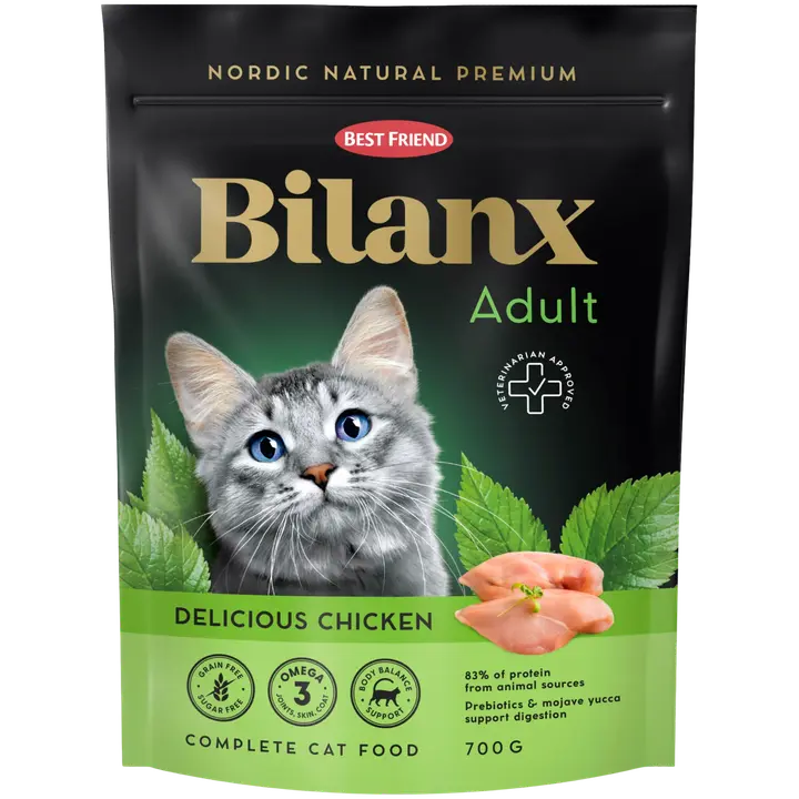 Best Friend Bilanx kana kuivtoit täiskasvanud kassidele teraviljavaba 700 g