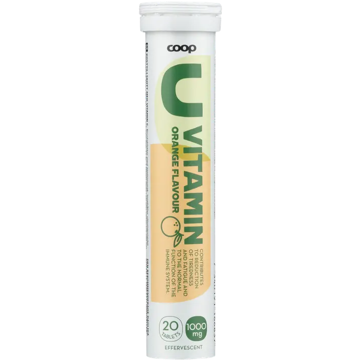 Coop C-vitamiini 1000mg Appelsiini poretabletti 20 kpl