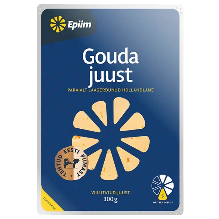 E-Piim Juust Gouda, viilutatud, 300g