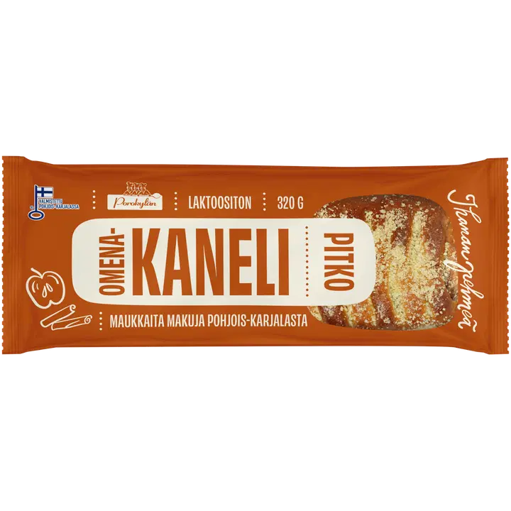 Porokylän Omena-kanelipitko 320 g omena-kaneli täytepitko