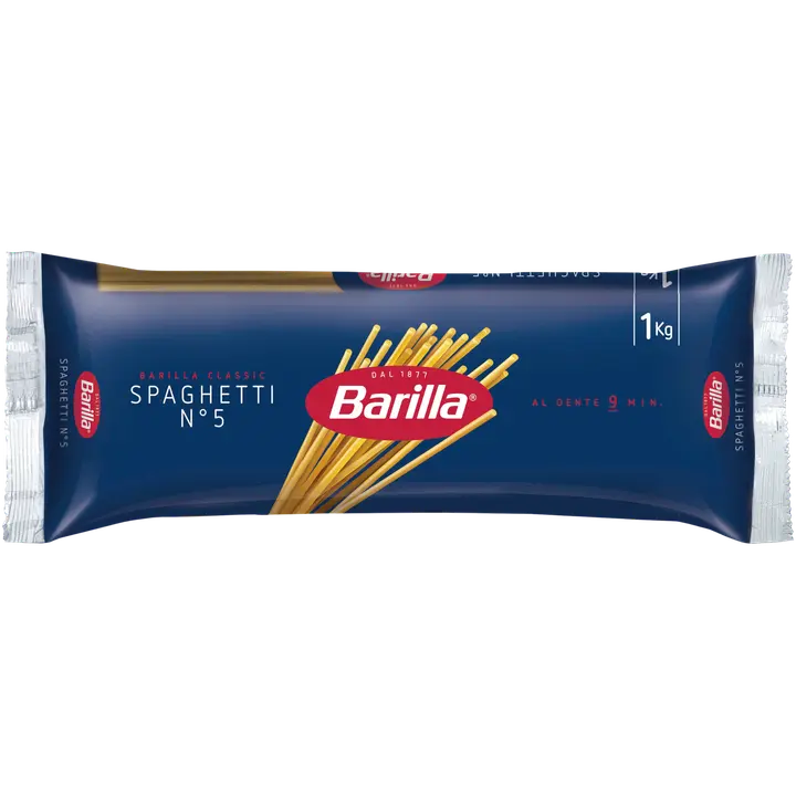 Barilla Spaghetti n.5 durumvehnästä valmistettu pasta 1kg