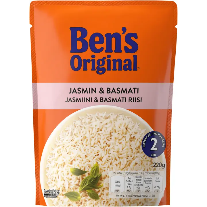 Ben's Original Jasmiini & basmati valmisriisi 220g
