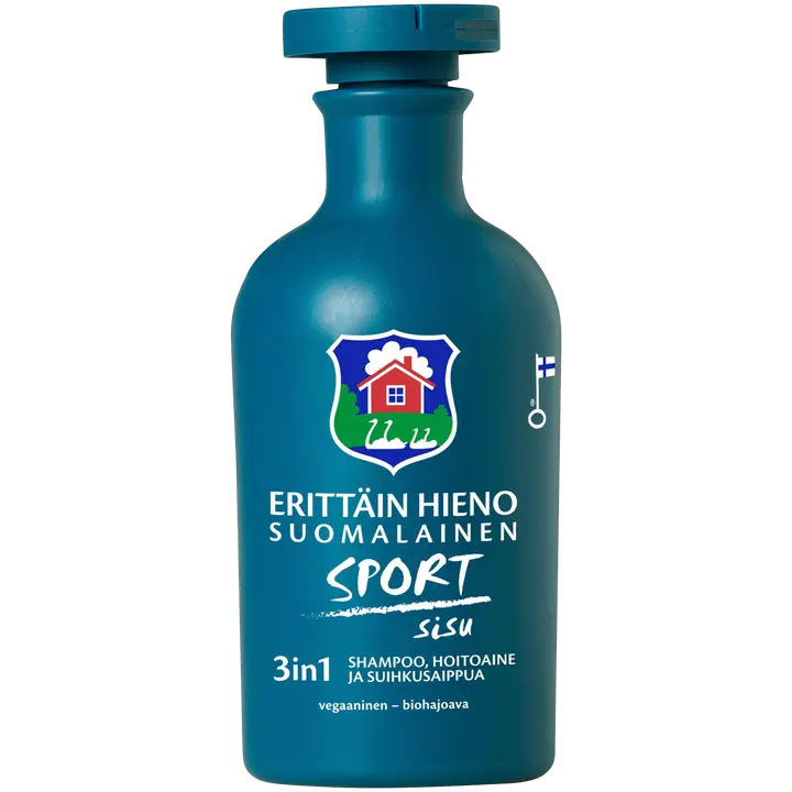 Erittäin Hieno Suomalainen Sport Sisu 3in1 shampoo, hoitoaine, suihkusaippua 300ml