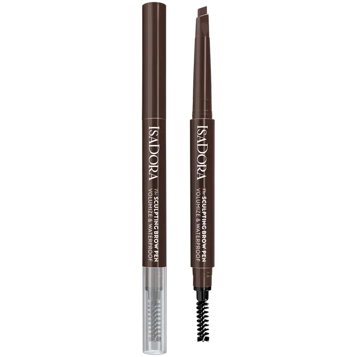 Isadora Sculpting Brow Pen With Brush kulmakynä 80 Dark Brown 0,2 g