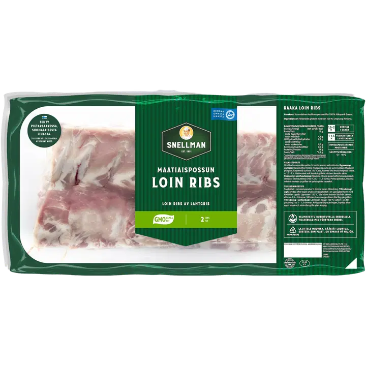Snellman Maatiaispossun loin ribs n1,0kg