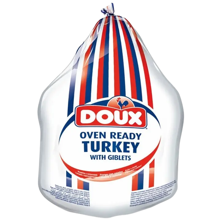 Doux Kalkkuna kokonainen mini (sis. sisäelimet) paistovalmis 2,4kg pakaste