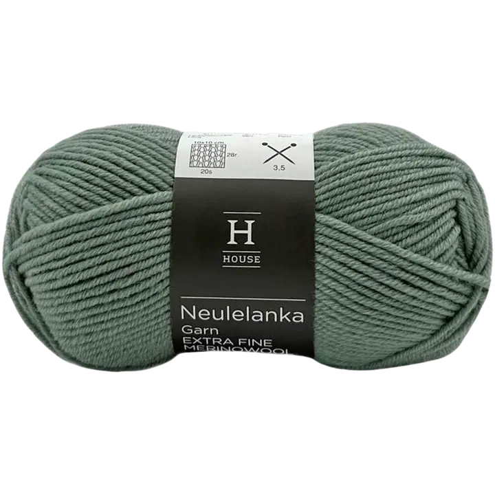 House neulelanka merinovilla 311120 50 g Cold Green 12752