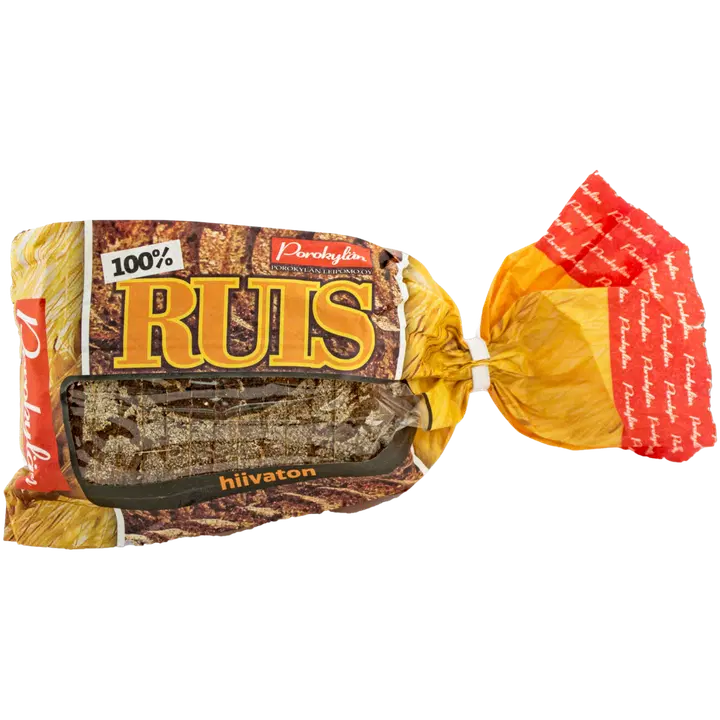 Porokylän 100 % ruisvuoka 510g ruisvuokaleipä ei lisättyä hiivaa siivutettu