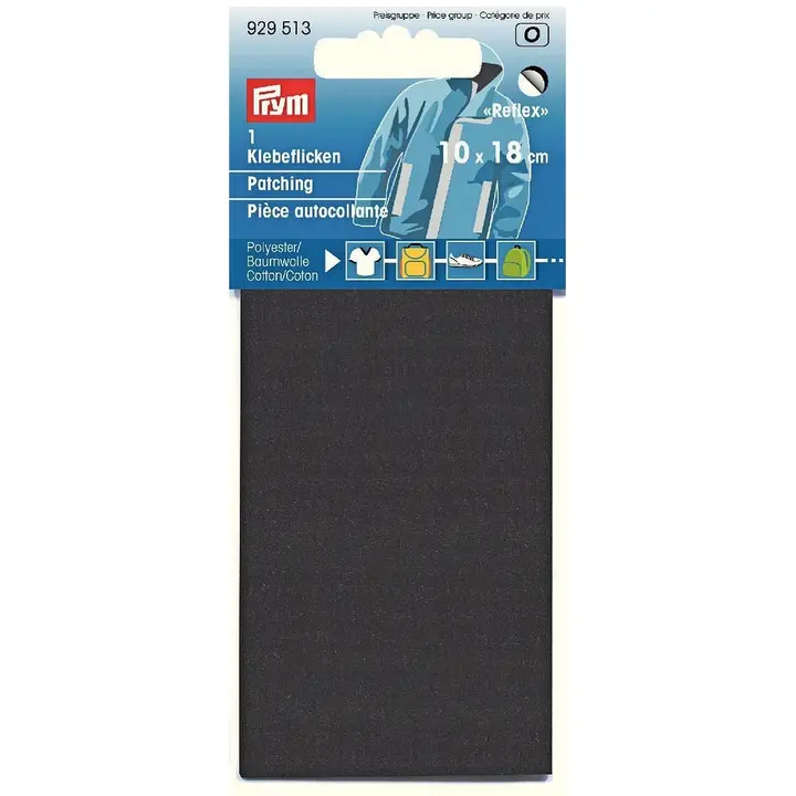Prym heijastava itseliimautuva kangas 18x10cm musta