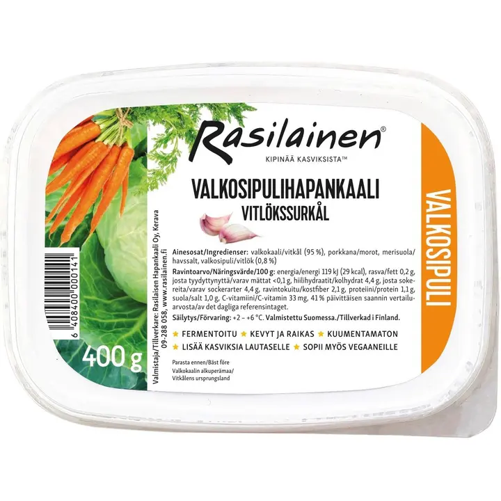 Rasilainen Valkosipulihapankaali 400g