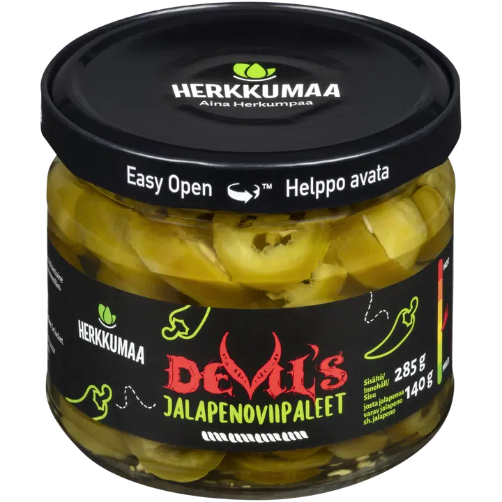 Herkkumaa Devil's Jalapenoviipaleet 285/140 g