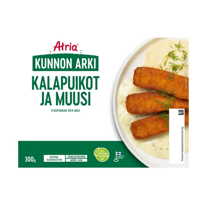 Atria Kunnon Arki Kalapuikot ja Muusi 300g