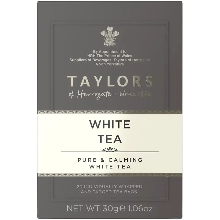 Taylors of Harrogate Valkoinen tee 20ps