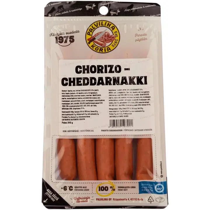 Palviliha Chorizo-cheddarnakki 240 g
