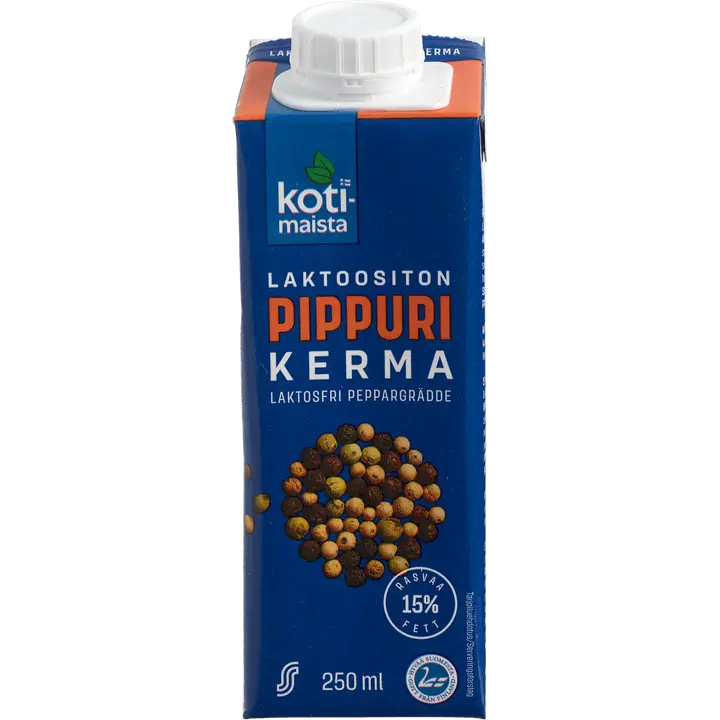 Kotimaista 250ml pippurikerma 15% laktoositon