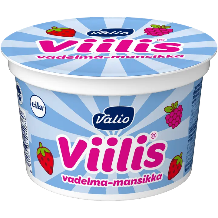 Valio Play Viilis® 200 g vadelma-mansikka laktoositon