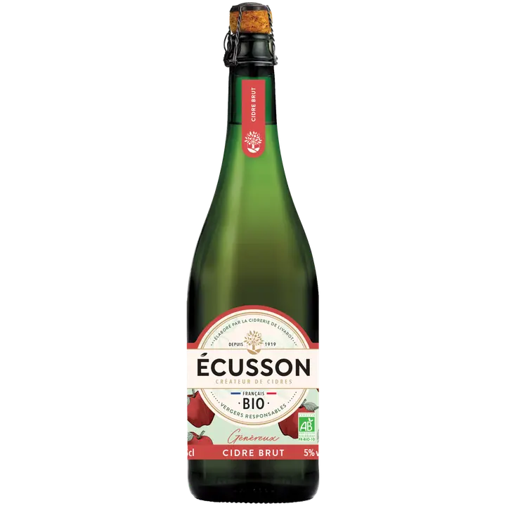 Ecusson Bio Brut siider 5%vol 750 ml