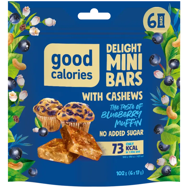 Mini batoonid GOOD CALORIES mustika muffini maitselised 17gx 6