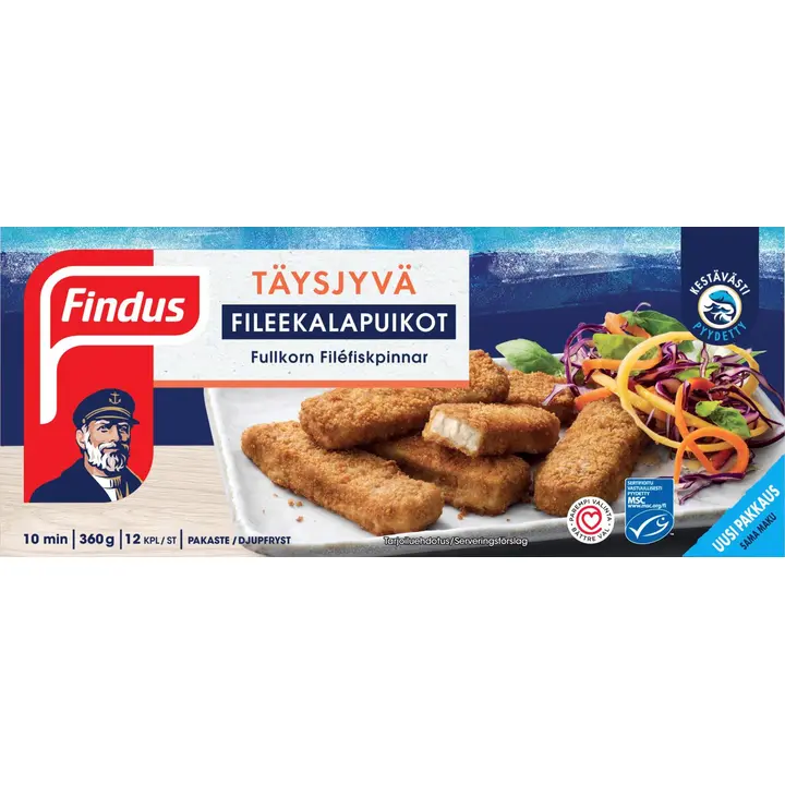 Findus Täysjyvä fileekalapuikot MSC 360g, pakaste