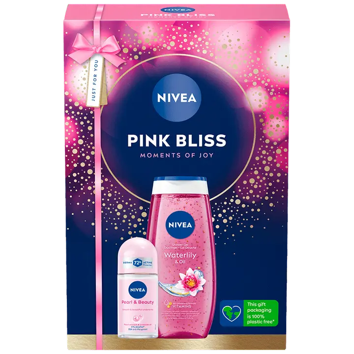 NIVEA Pink Bliss lahjapakkaus 2025 sis. 2 tuotetta