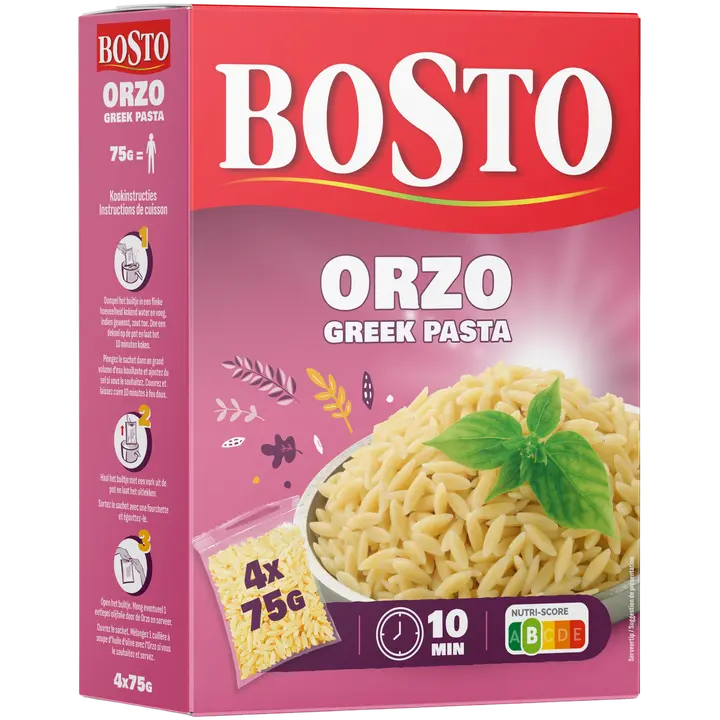 Bosto Orzo pasta 4x75g