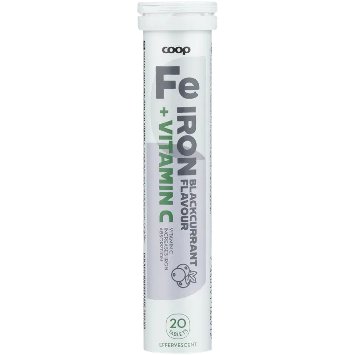 Coop Fe Rauta + C-vitamiini poretabletti 20 kpl