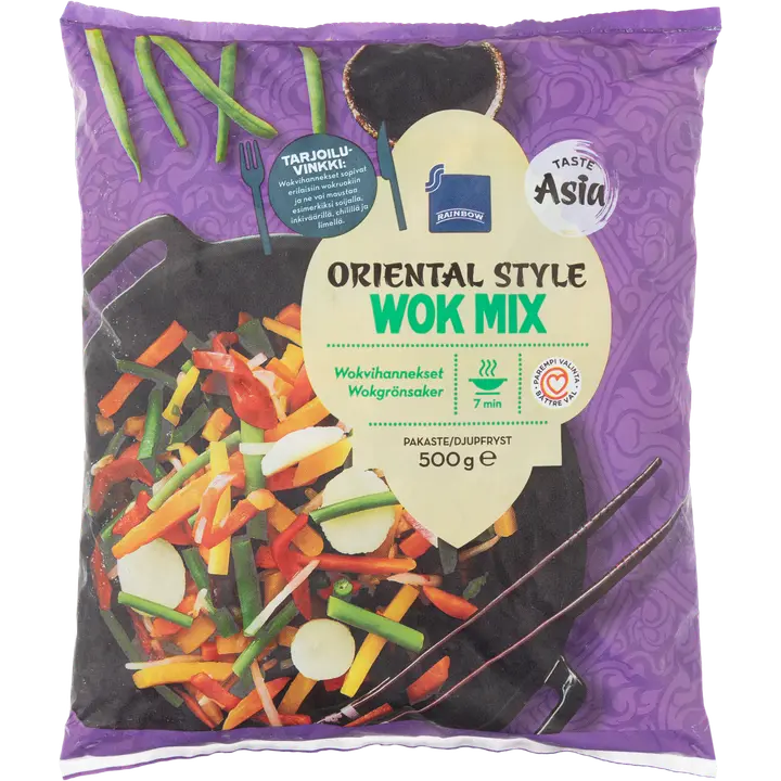 Rainbow 500g Oriental Style Wok Mix wokvihannekset itämaiseen tyyliin pakaste