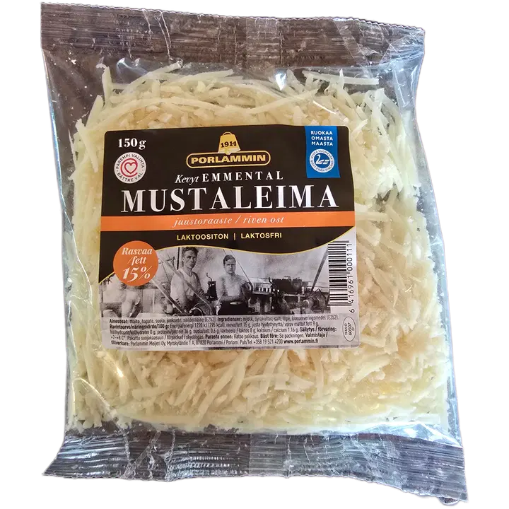 Porlammin kevyt 15% Mustaleimaemmentalraaste 150g