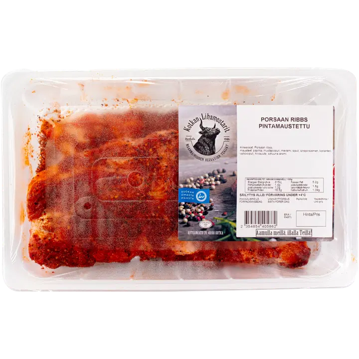 KOTKAN LIHAMESTARIT PORSAAN RIBBS MAUSTETTU N. 500G