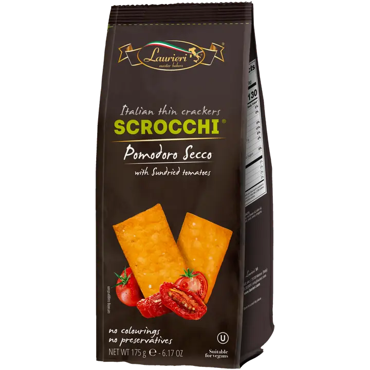Laurieri scrocchi kreekerid päikesekuivatatud tomatiga 175g