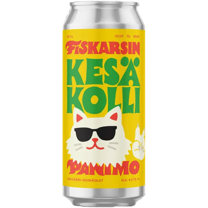 Fiskarsin Panimo Kesäkolli inkivääri vehnäolut 4,3% 50cl tölkki