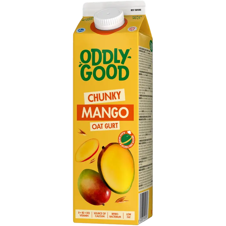 Oddlygood® kaurapohjainen gurtti 1 kg mango gluteeniton