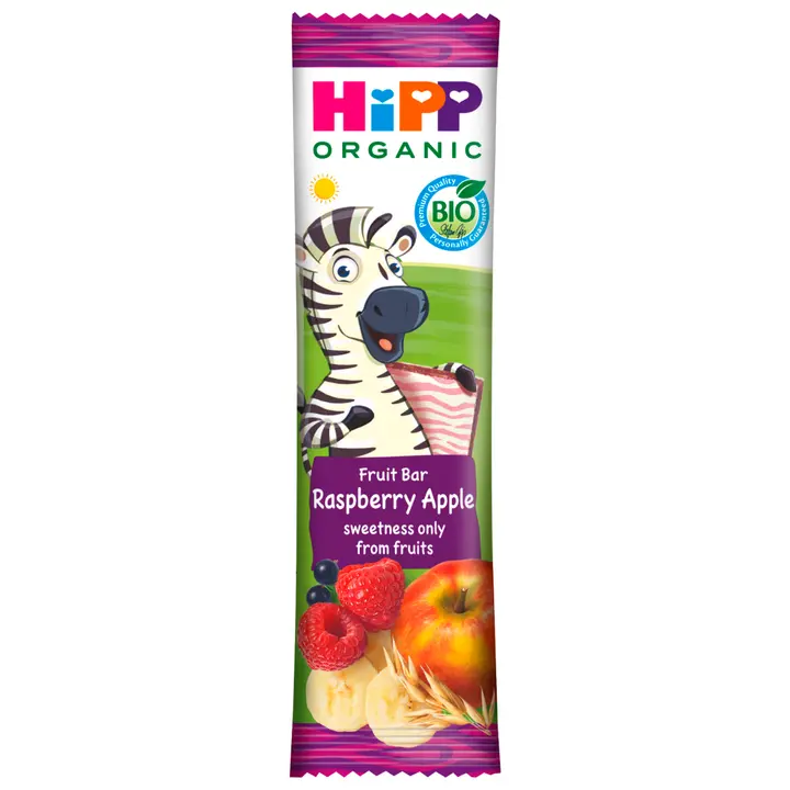 HiPP Puuviljasõber õuna-banaanibatoon vaarikaga ÖKO al. 1a  23g